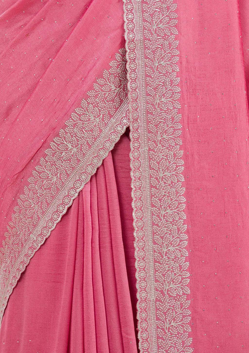 Onion Pink Zariwork Soft Silk Saree