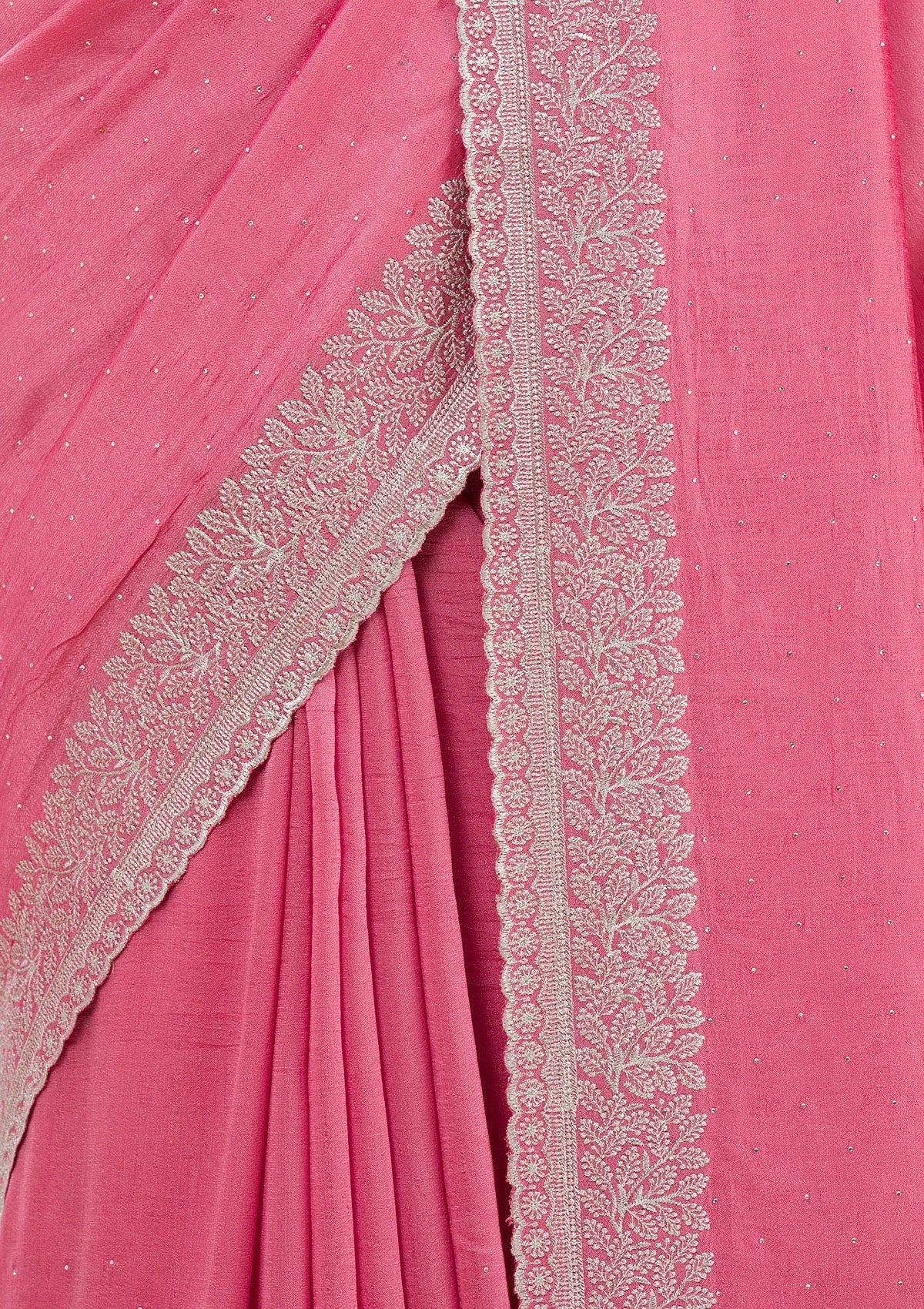 Onion Pink Zariwork Soft Silk Saree