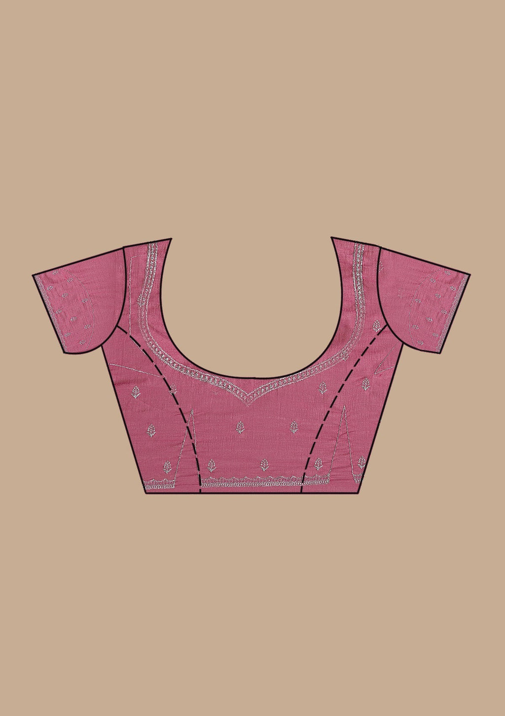 Onion Pink Zariwork Soft Silk Saree