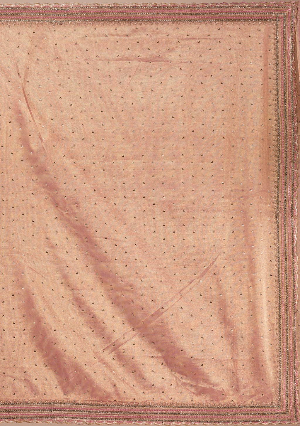 Onion Pink Zariwork Tissue Saree