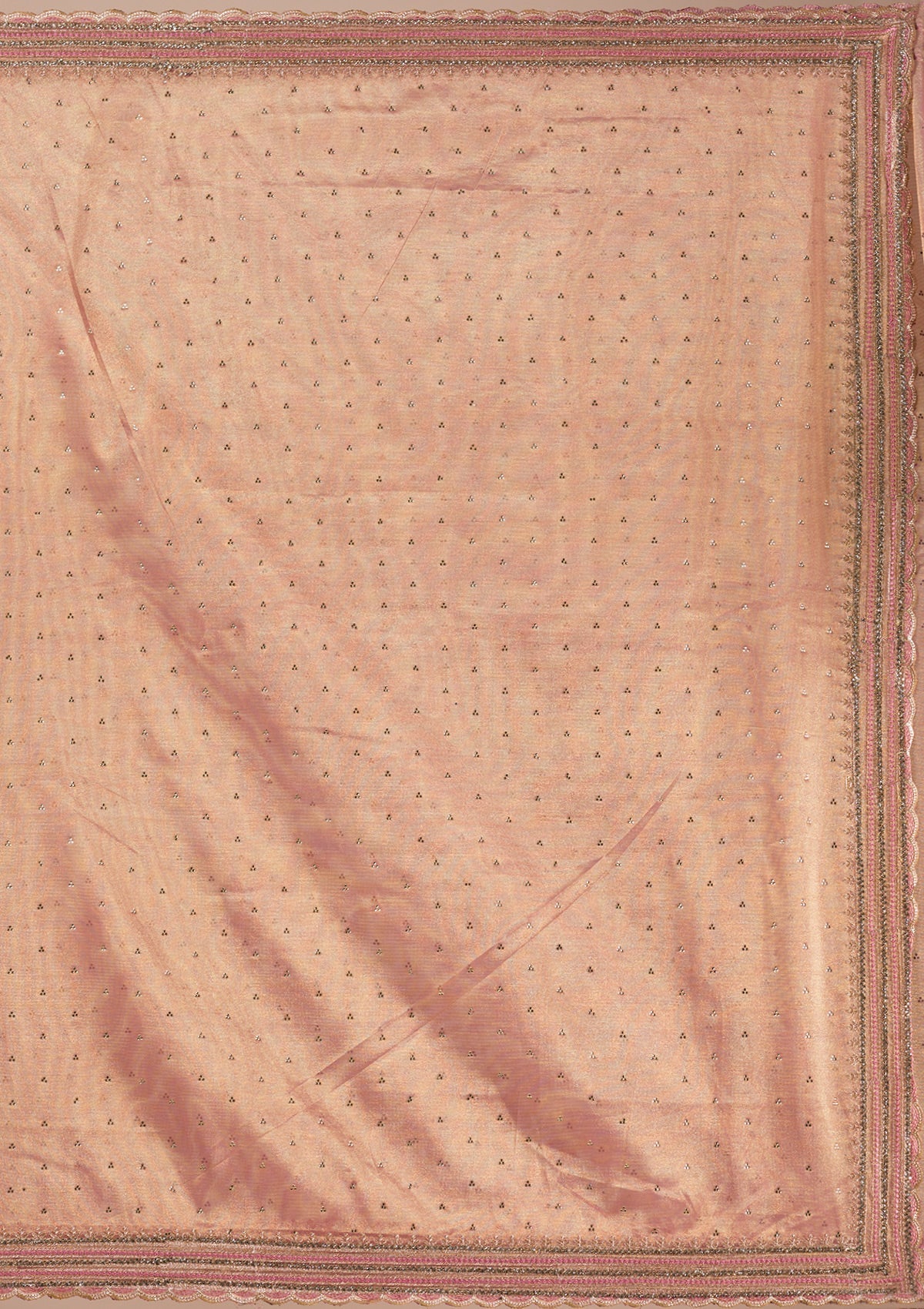 Onion Pink Zariwork Tissue Saree